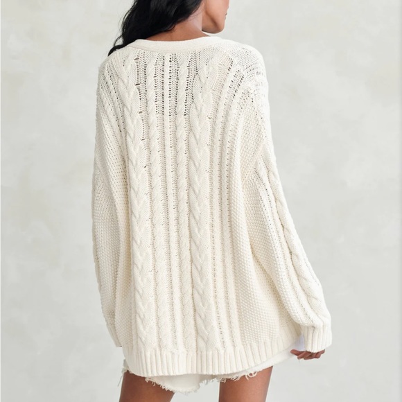 Jenni Kayne Cotton Cable Cardigan - Picture 2 of 7